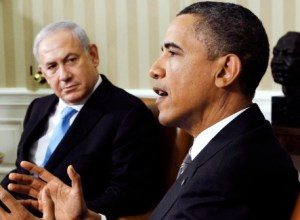U.S. President Obama meets with Israel's Prime Minister Netanyahu in the Oval Office at the White House in Washington