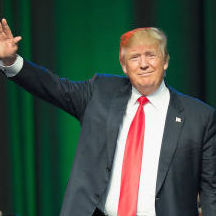 Donald Trump Campaigns In Grand Rapids